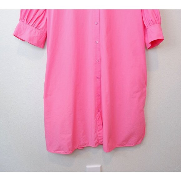 COS Womens Pink Oversized Button Front Shirt Dress, size 8 - Picture 5 of 9